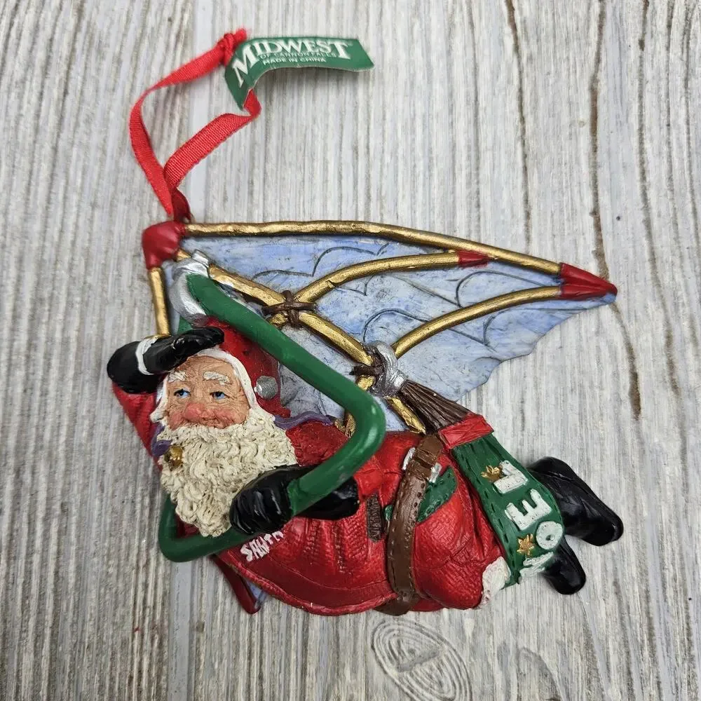 Midwest Cannon Falls Santa Hang Glider Ornament Christmas Holiday Decor‎ Gift